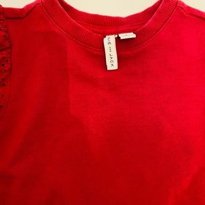 Janie and Jack balloon sleeve eyelet sweatshirt